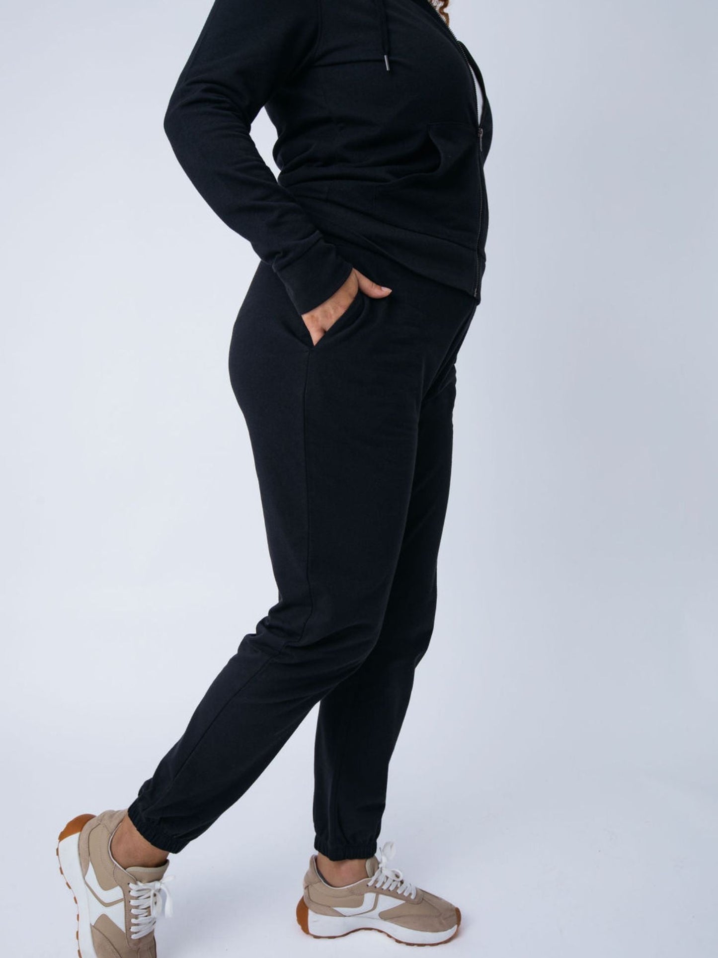 Women's Terry Jogger Essential 2-Pack (Black + Mercury Green)