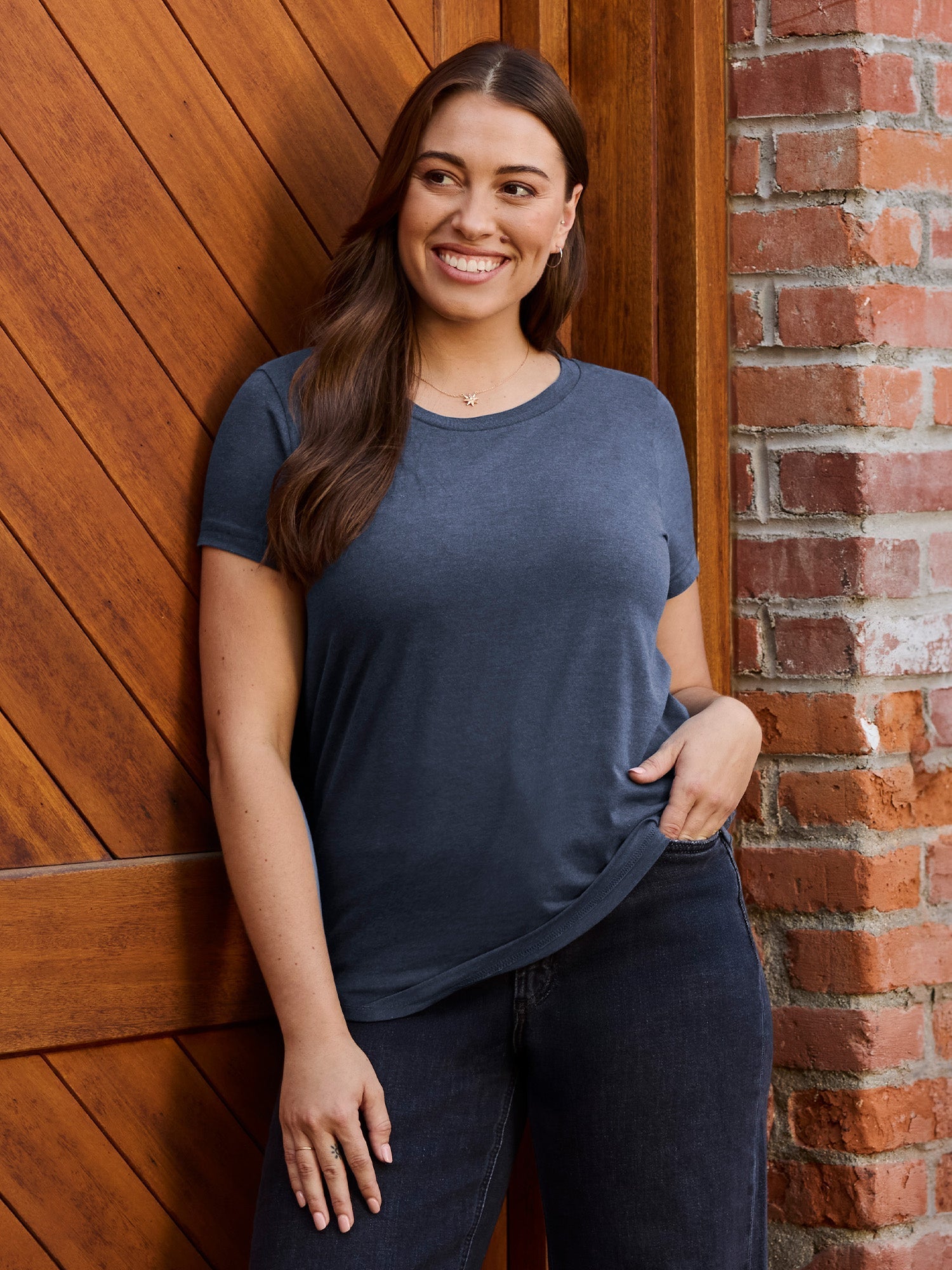 Women's Vault Navy Crew Neck