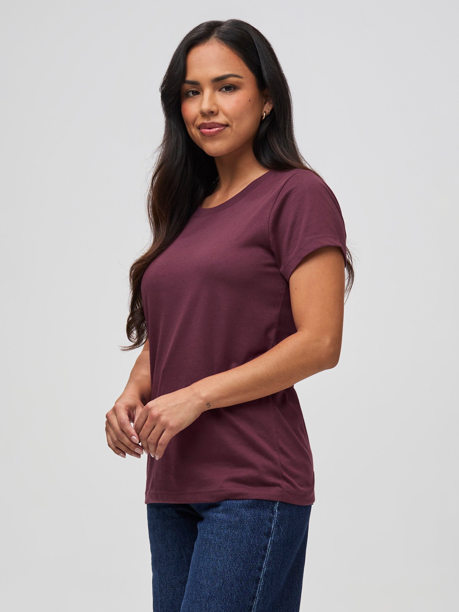Merlot Everyday Crew Neck Tee