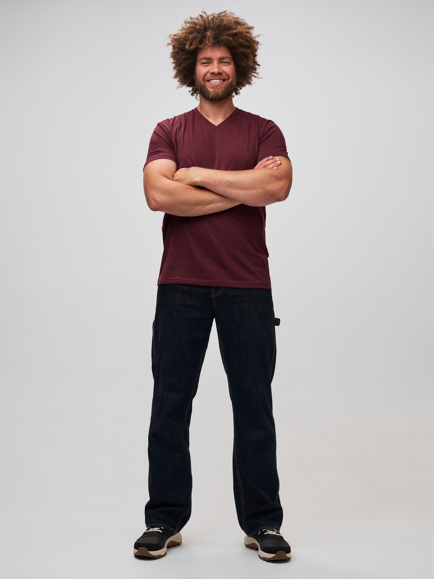 Burgundy V-Neck
