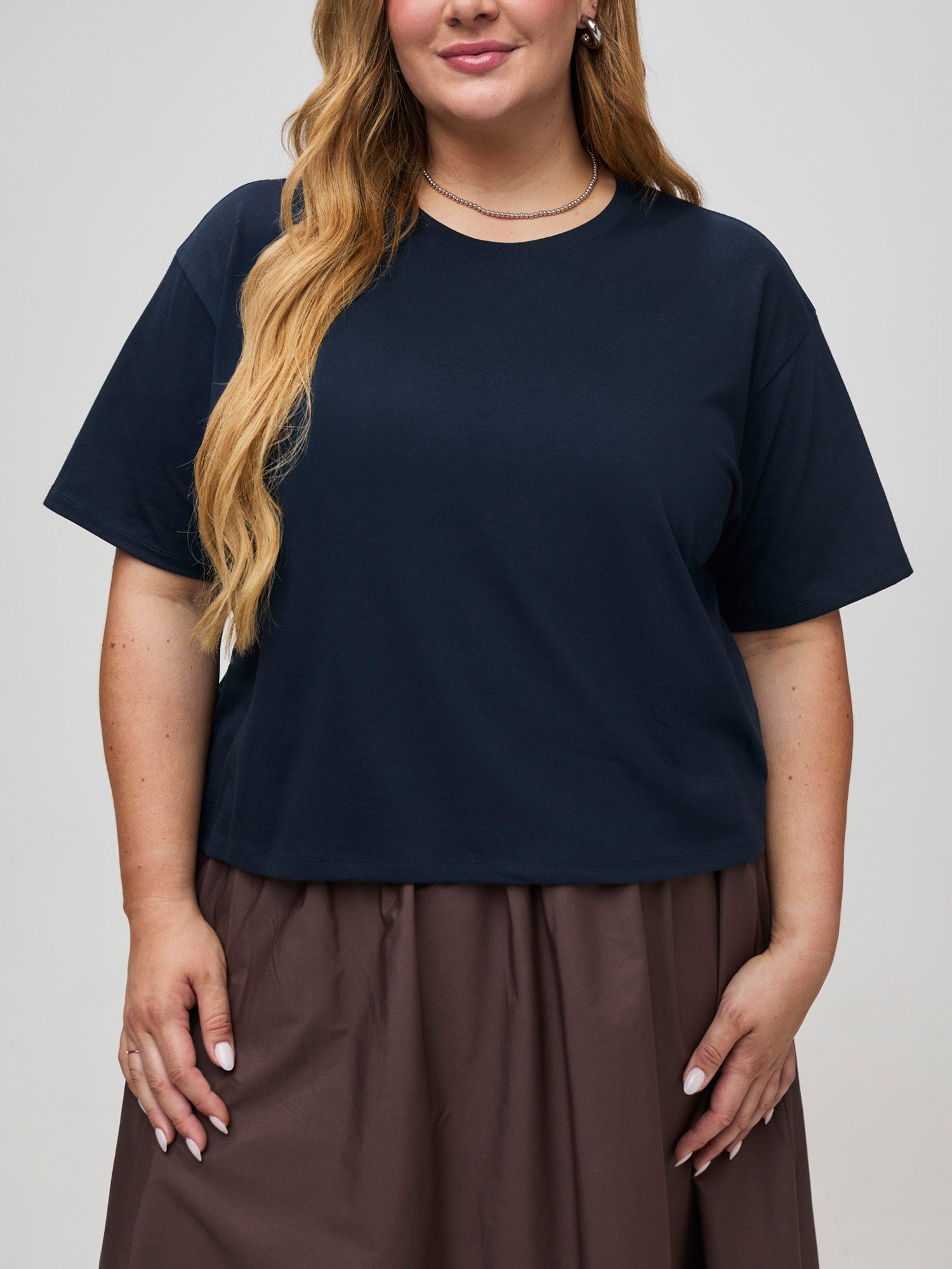 Women's Dark Navy Boxy Tee