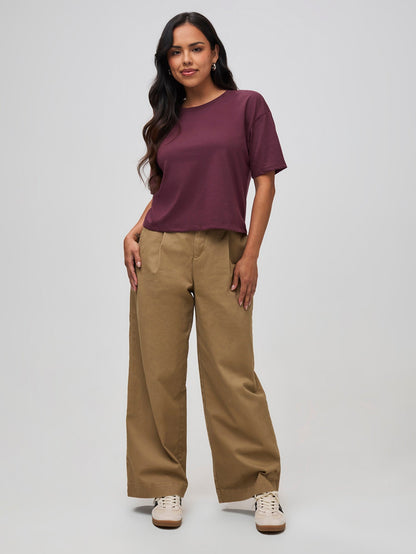 Women's Merlot Boxy Tee