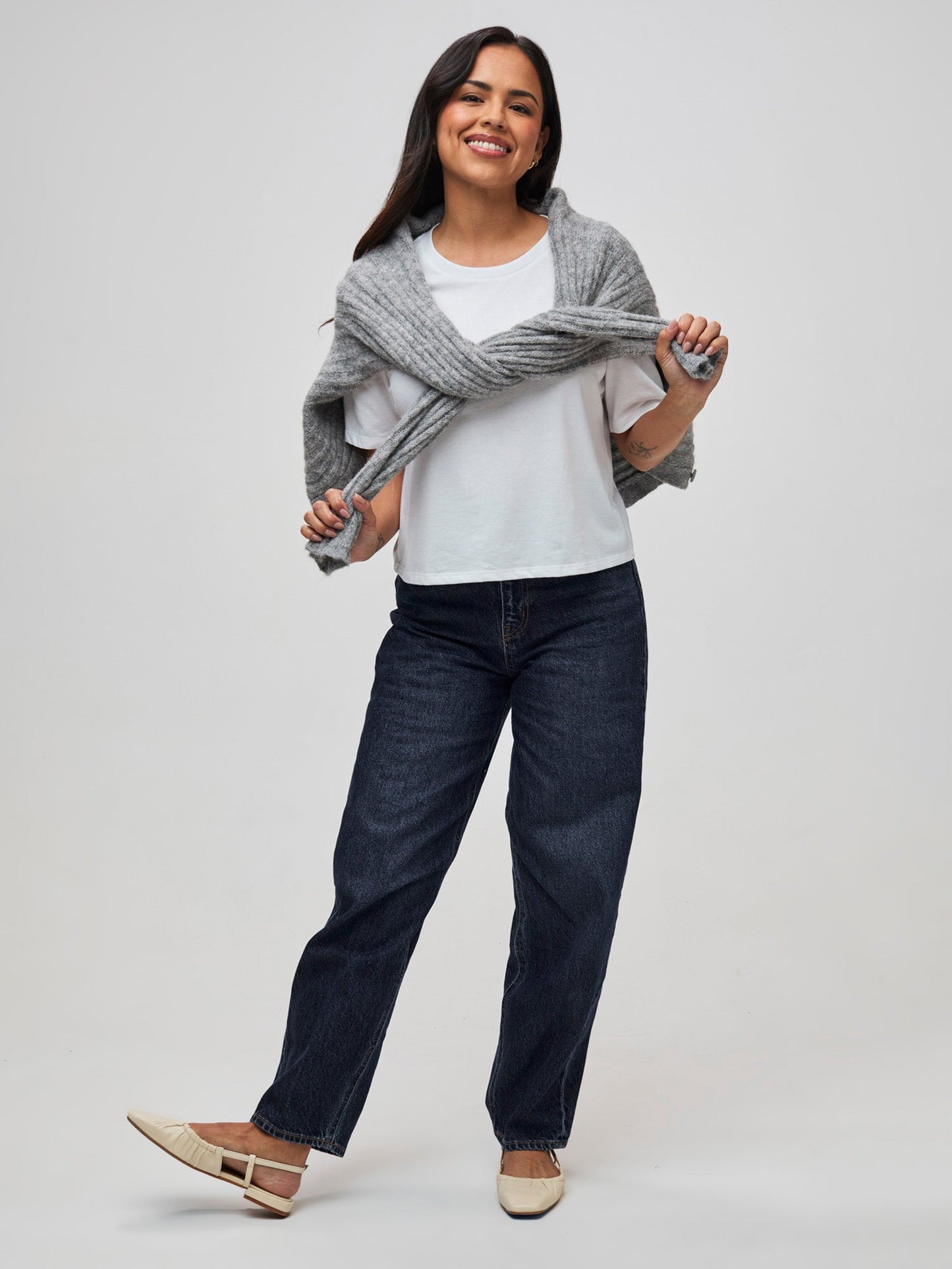 Women's White Boxy Tee