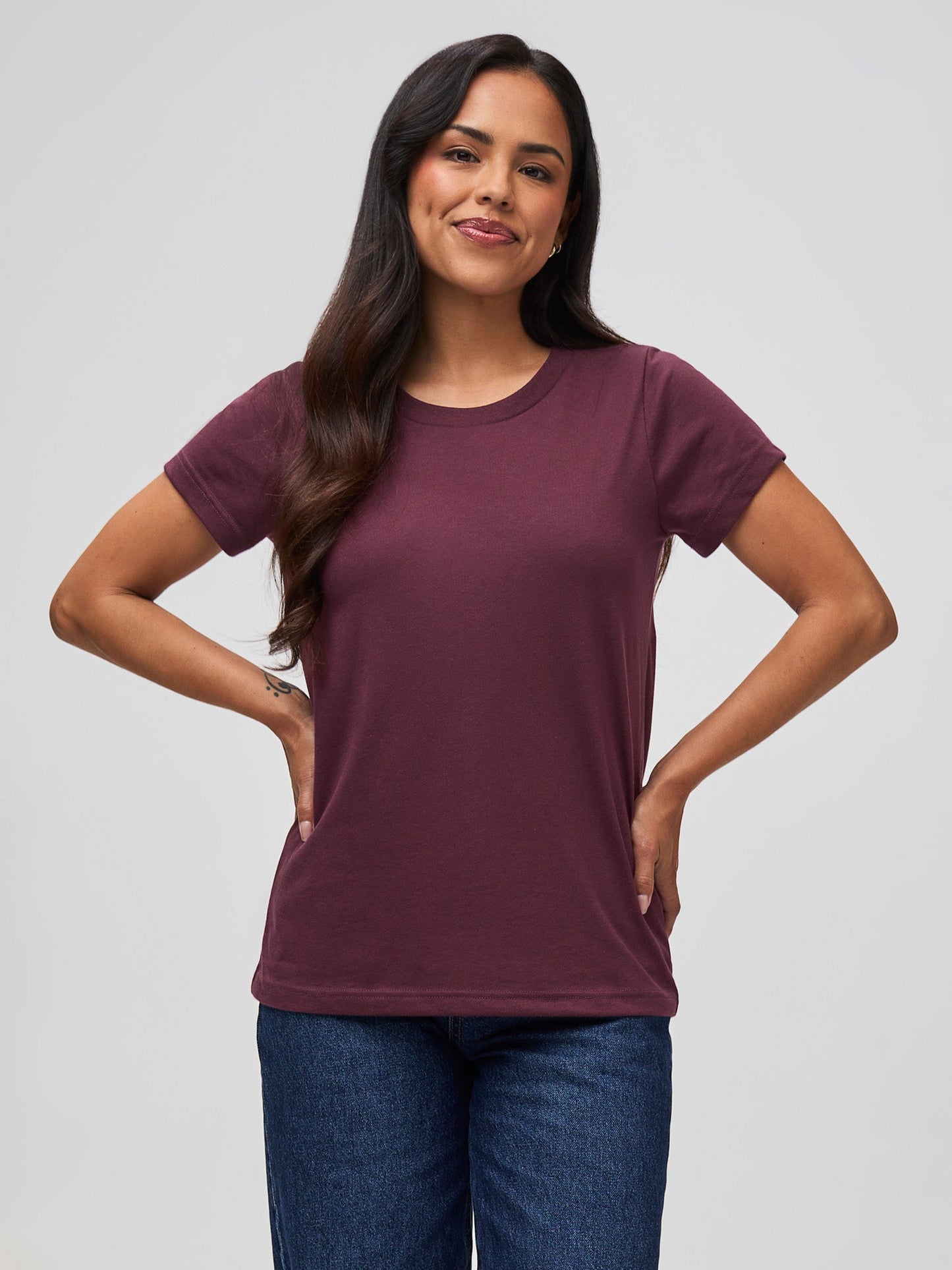Merlot Everyday Crew Neck Tee