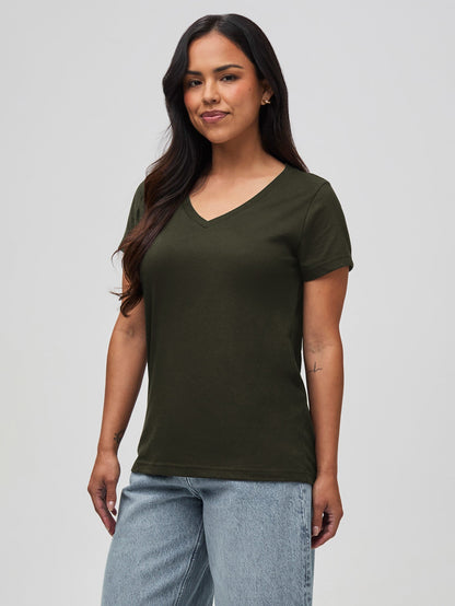 Women's Army V-Neck