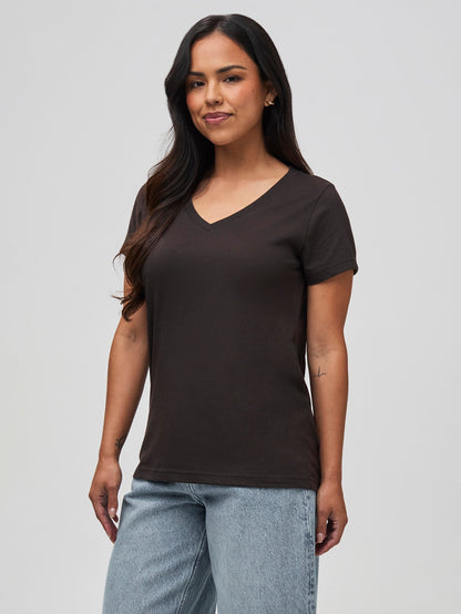 Women's Espresso V-Neck