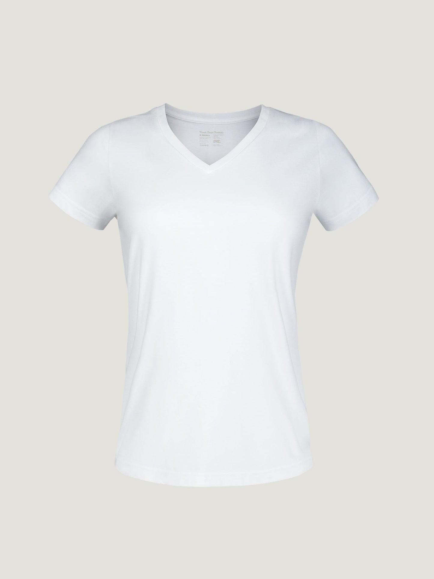 Women's White V-Neck
