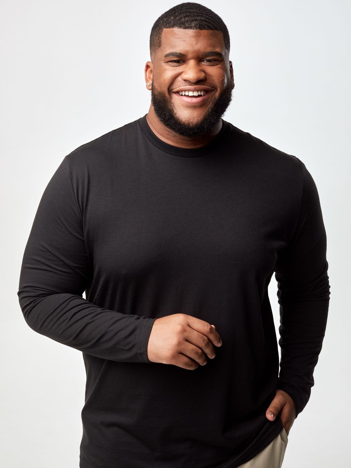 Black Long Sleeve Crew Neck