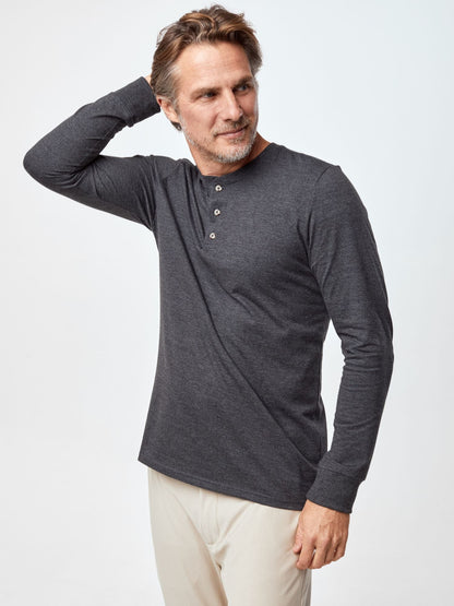 Charcoal Long Sleeve Henley