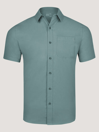 Sagebrush Short Sleeve Stretch Button Up