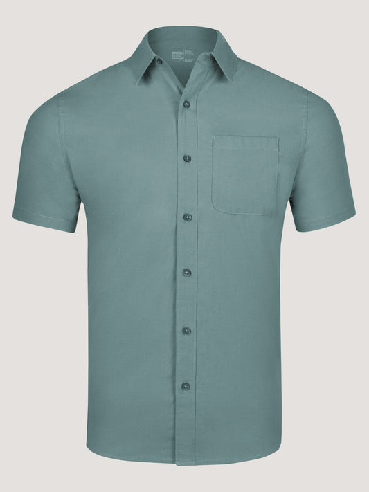 Sagebrush Short Sleeve Stretch Button Up