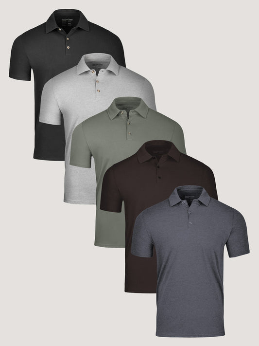 Fall Essentials Polo 5-Pack