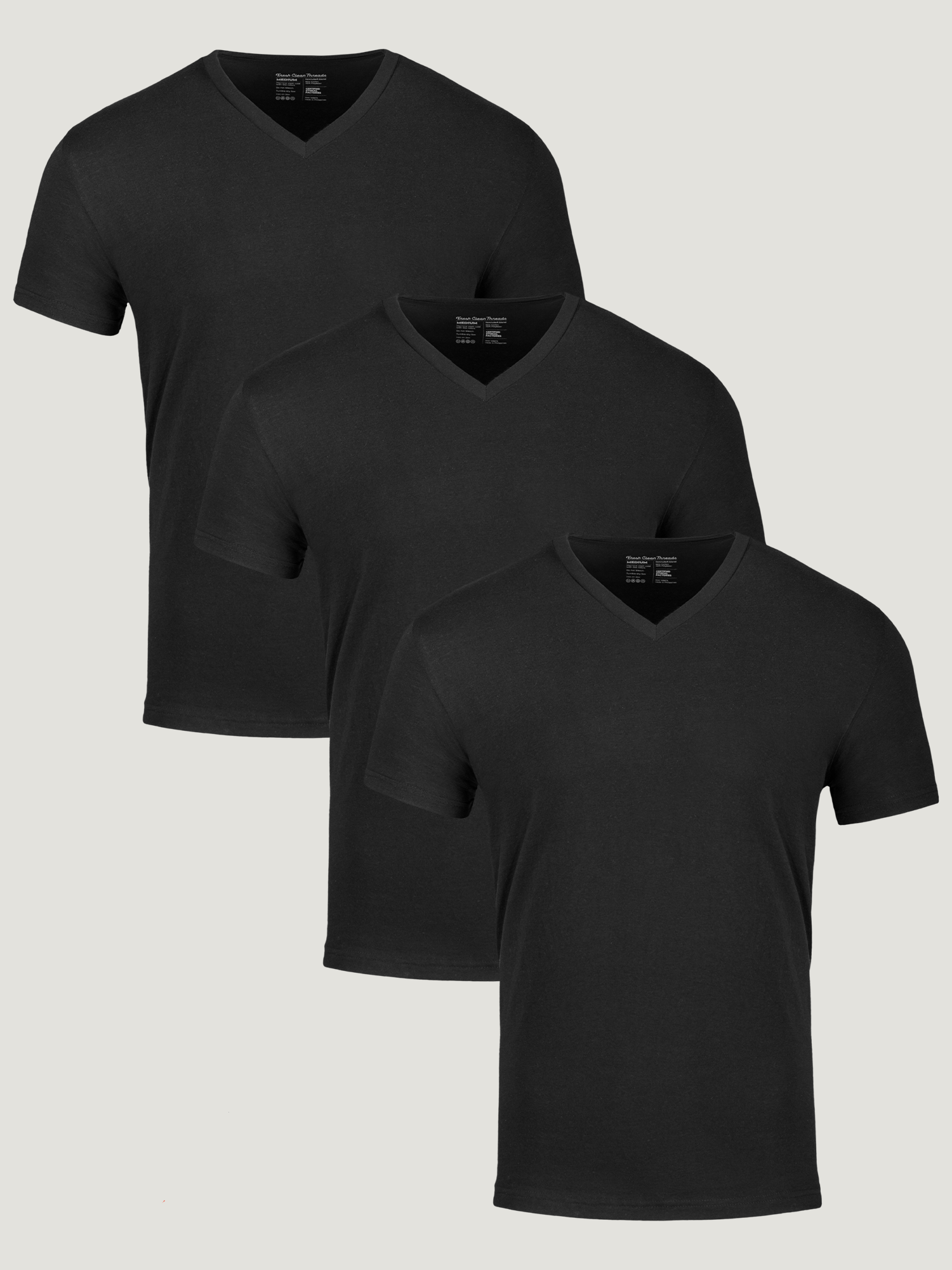All Black V-Neck 3-Pack