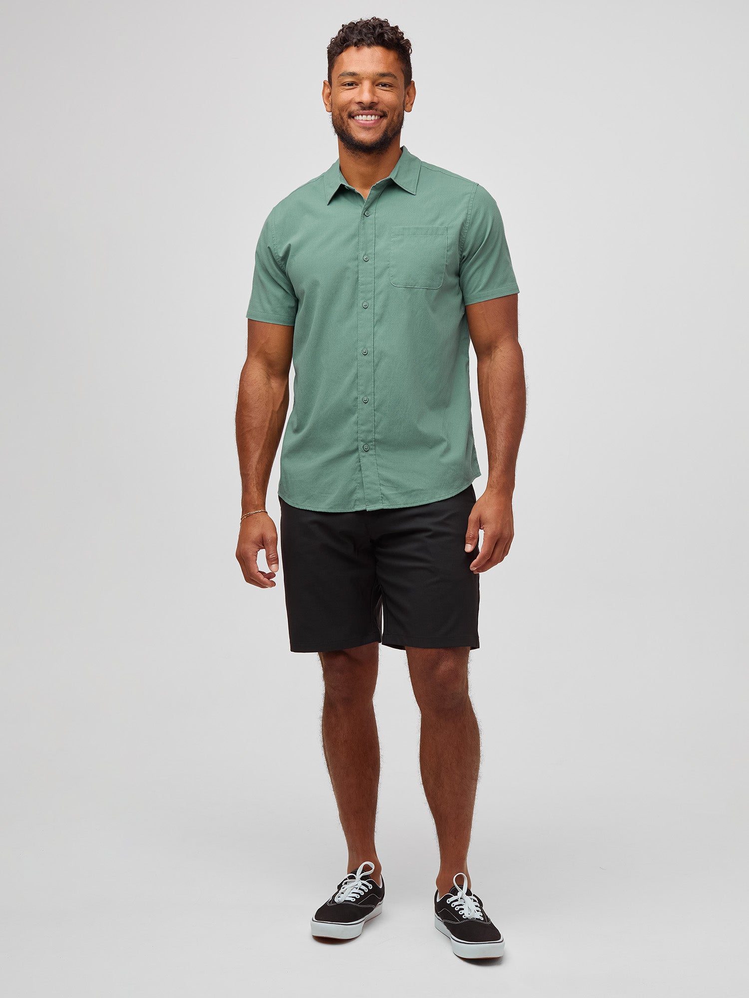 Sagebrush Short Sleeve Stretch Button Up