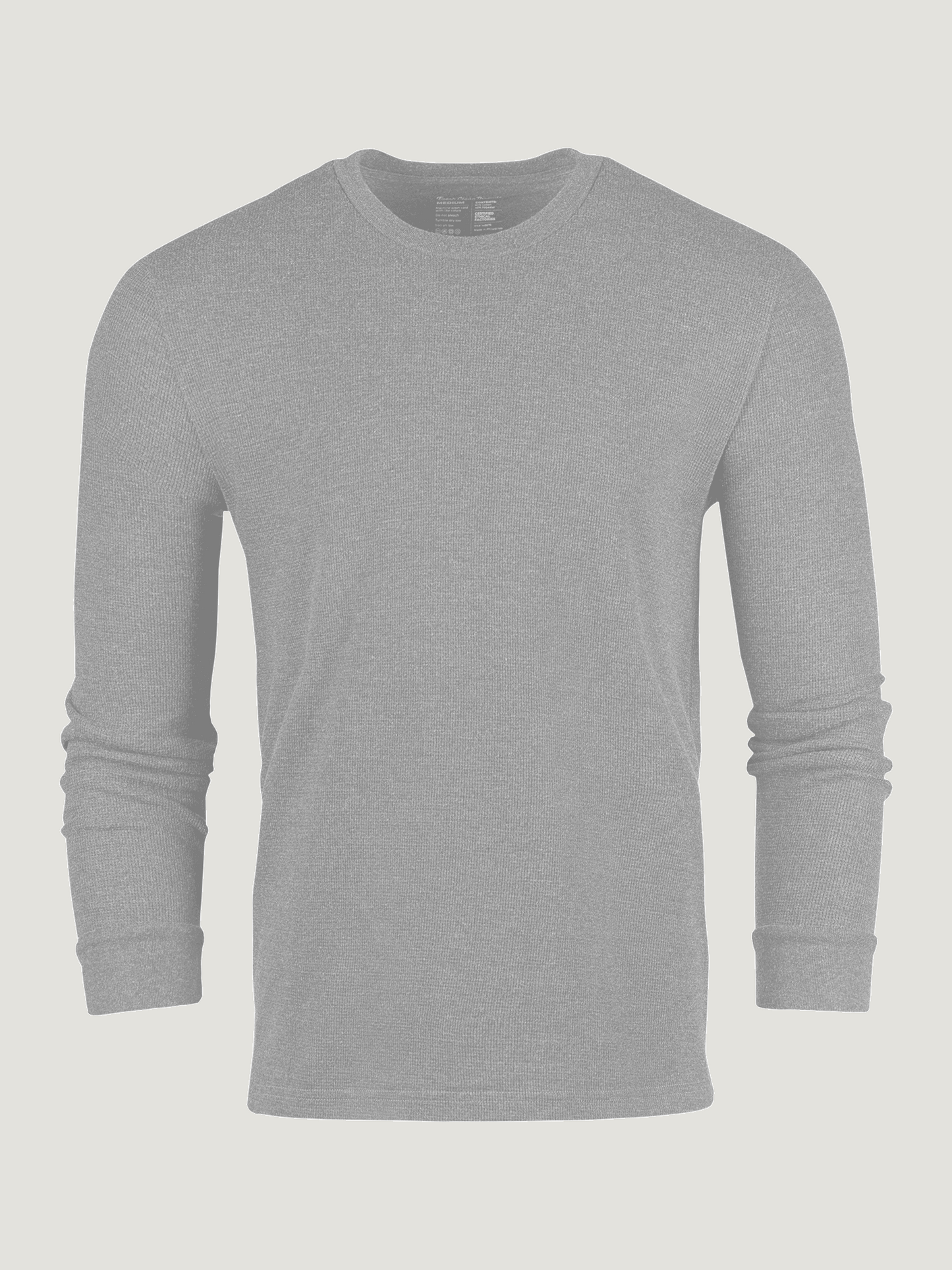 Heather Grey Thermal Long Sleeve Crew