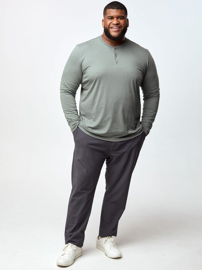 Mercury Green Long Sleeve Henley