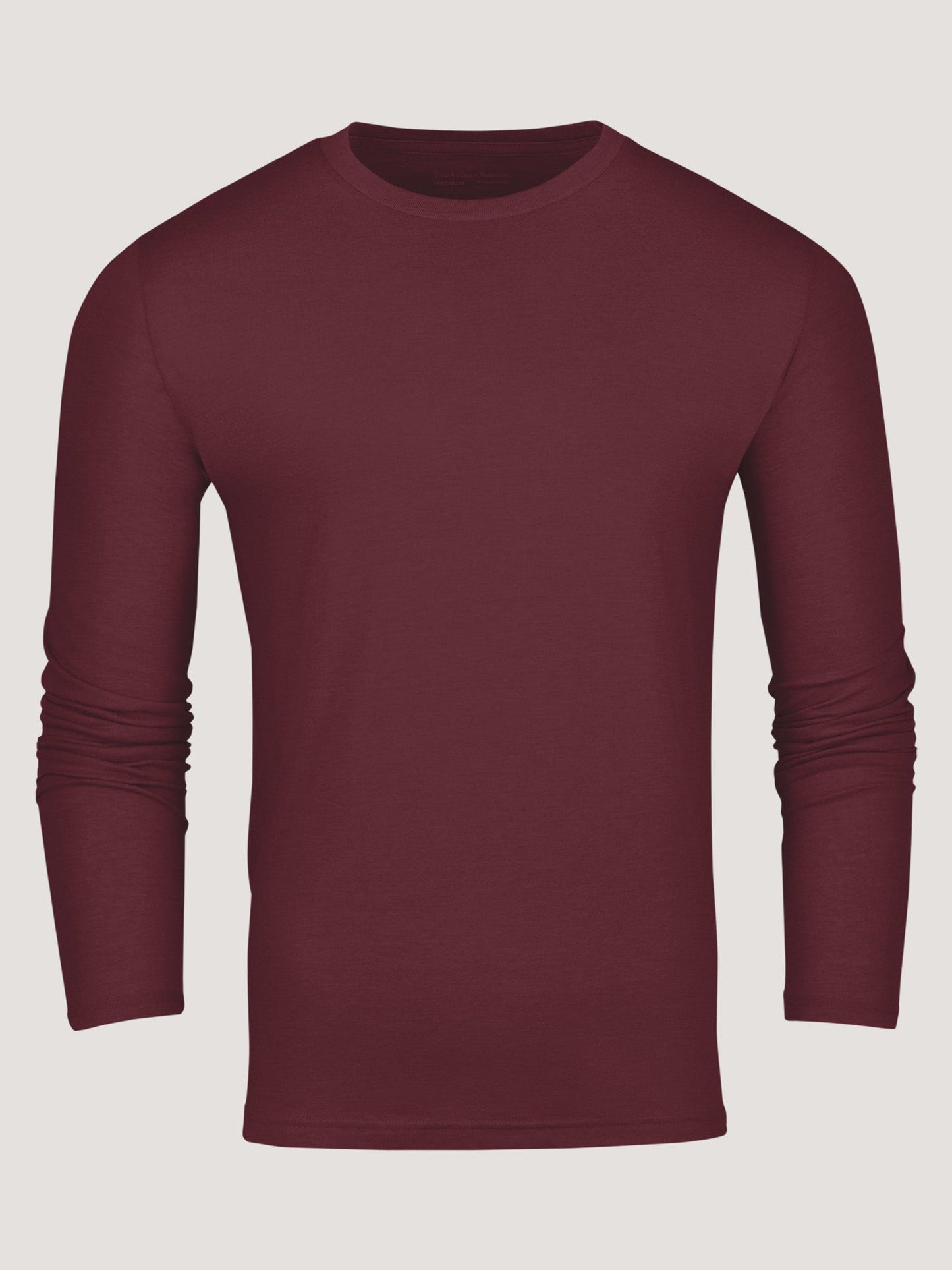 Burgundy Long Sleeve Crew Neck