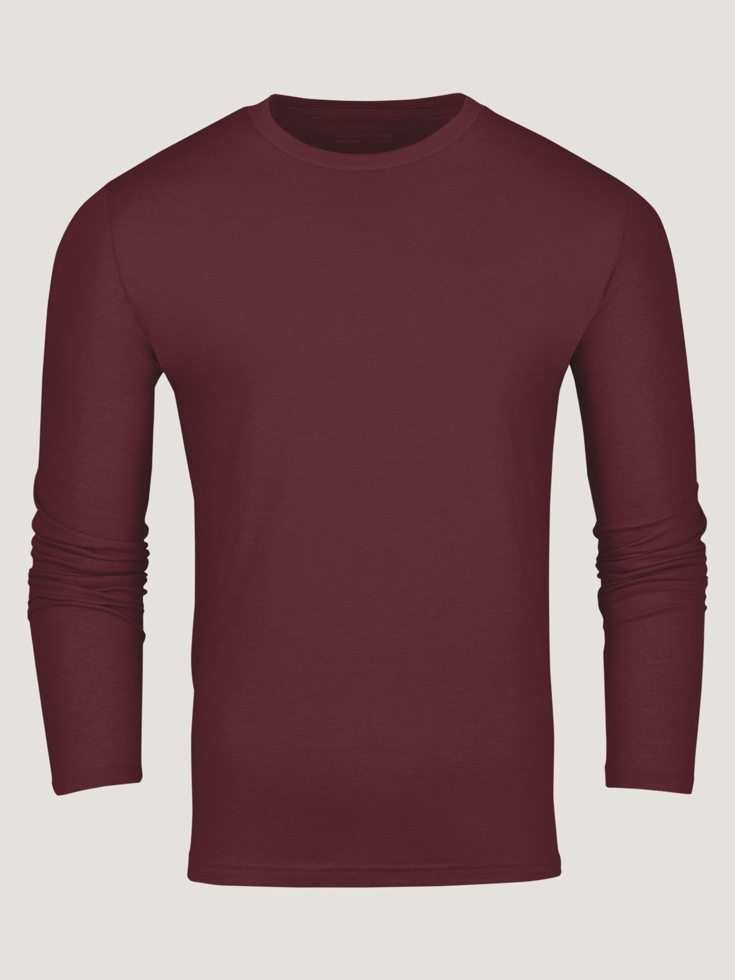 Burgundy Long Sleeve Crew Neck