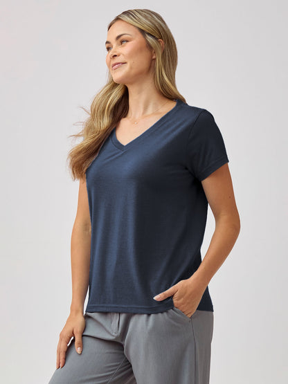 Women's Odyssey Blue V-Neck