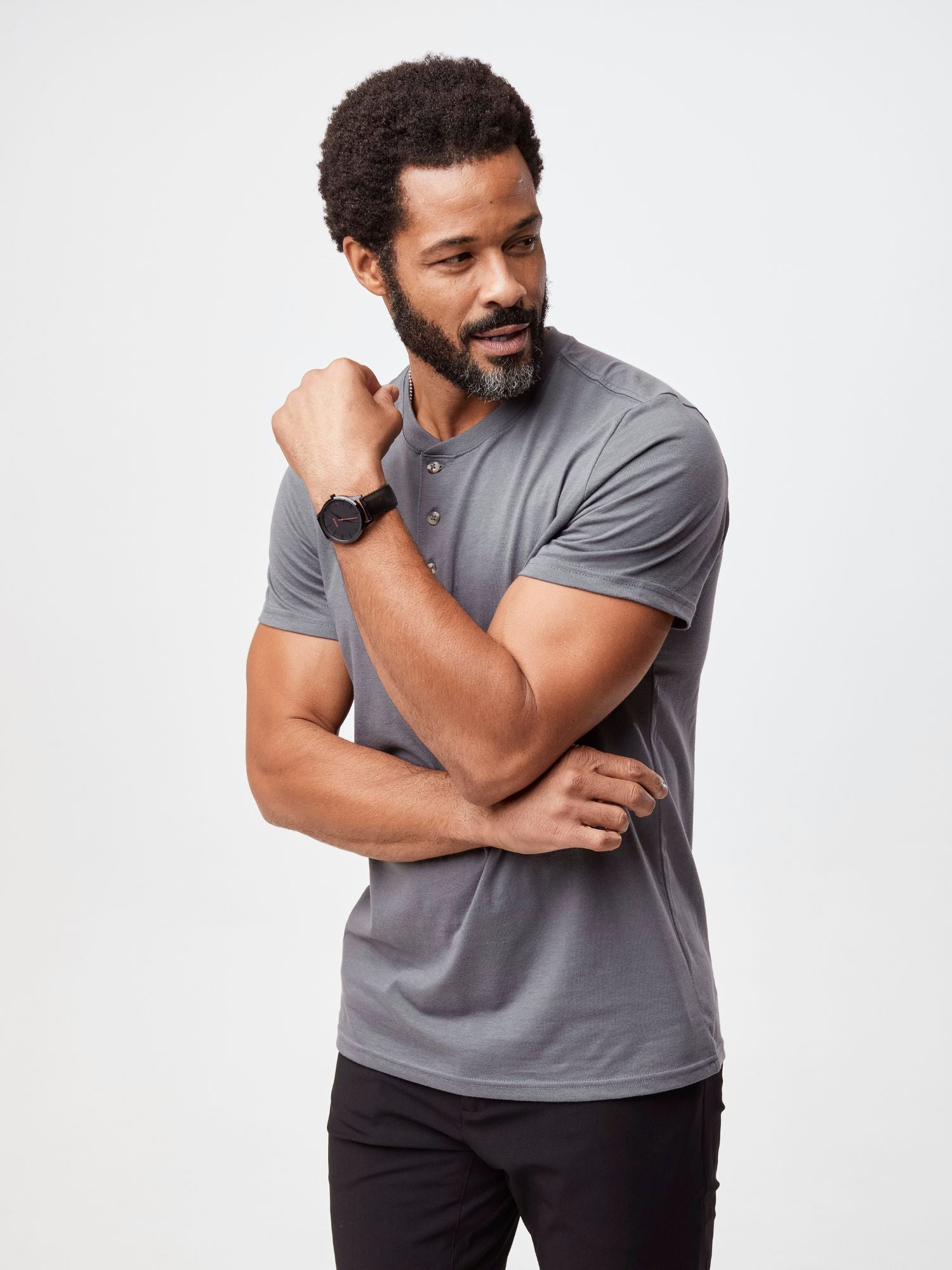 Slate Short Sleeve Henley