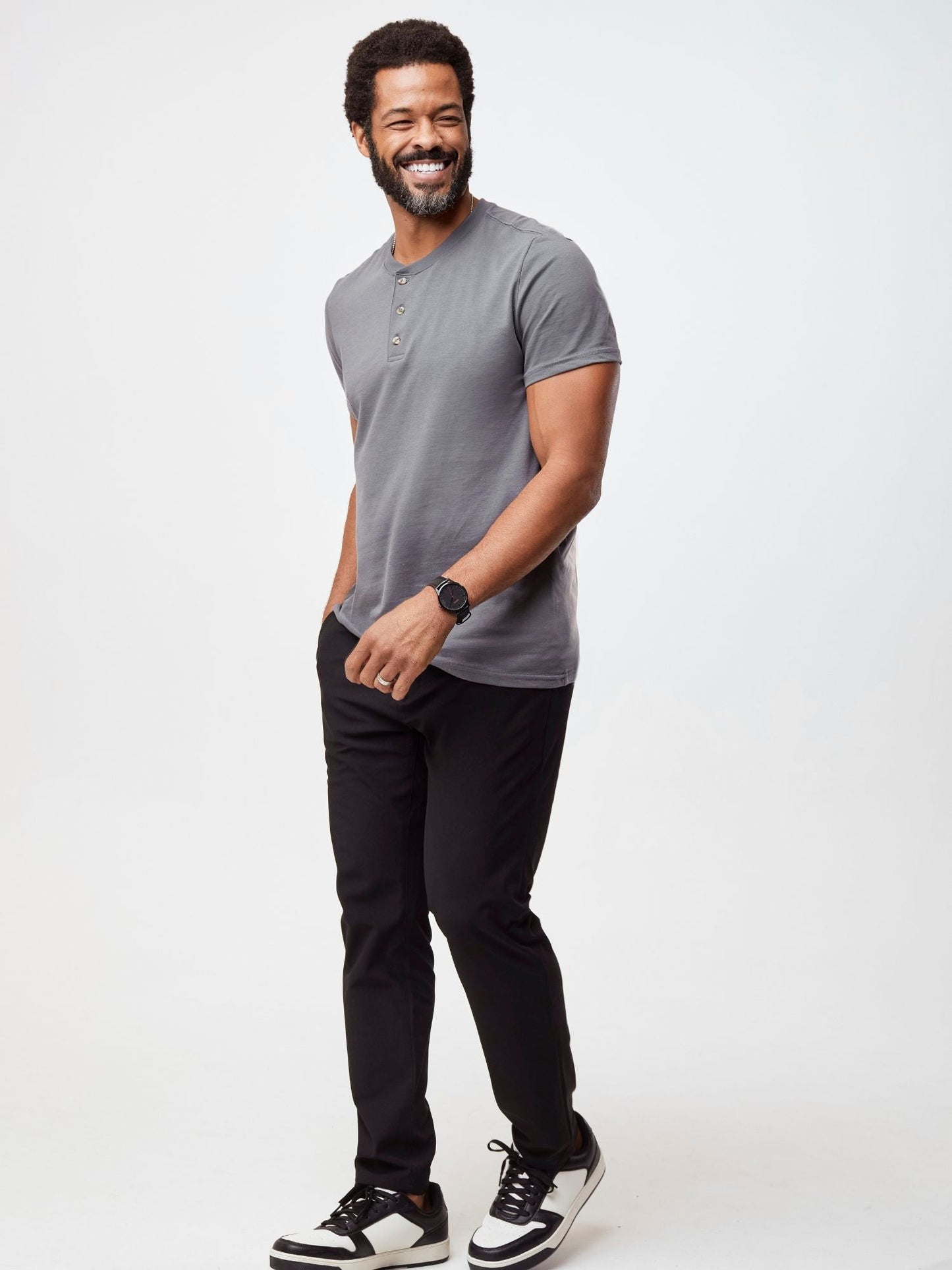 Slate Short Sleeve Henley
