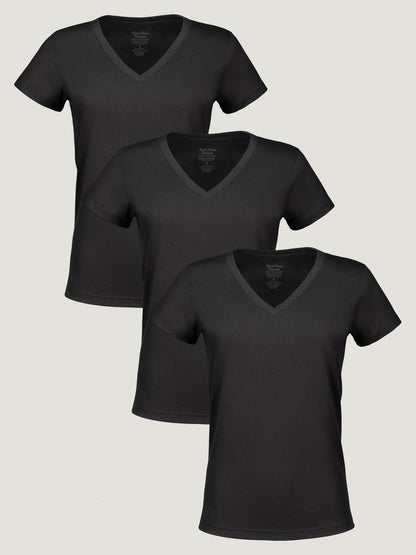 Women's V-Neck All Black 3-Pack