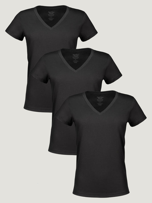 Women's V-Neck All Black 3-Pack
