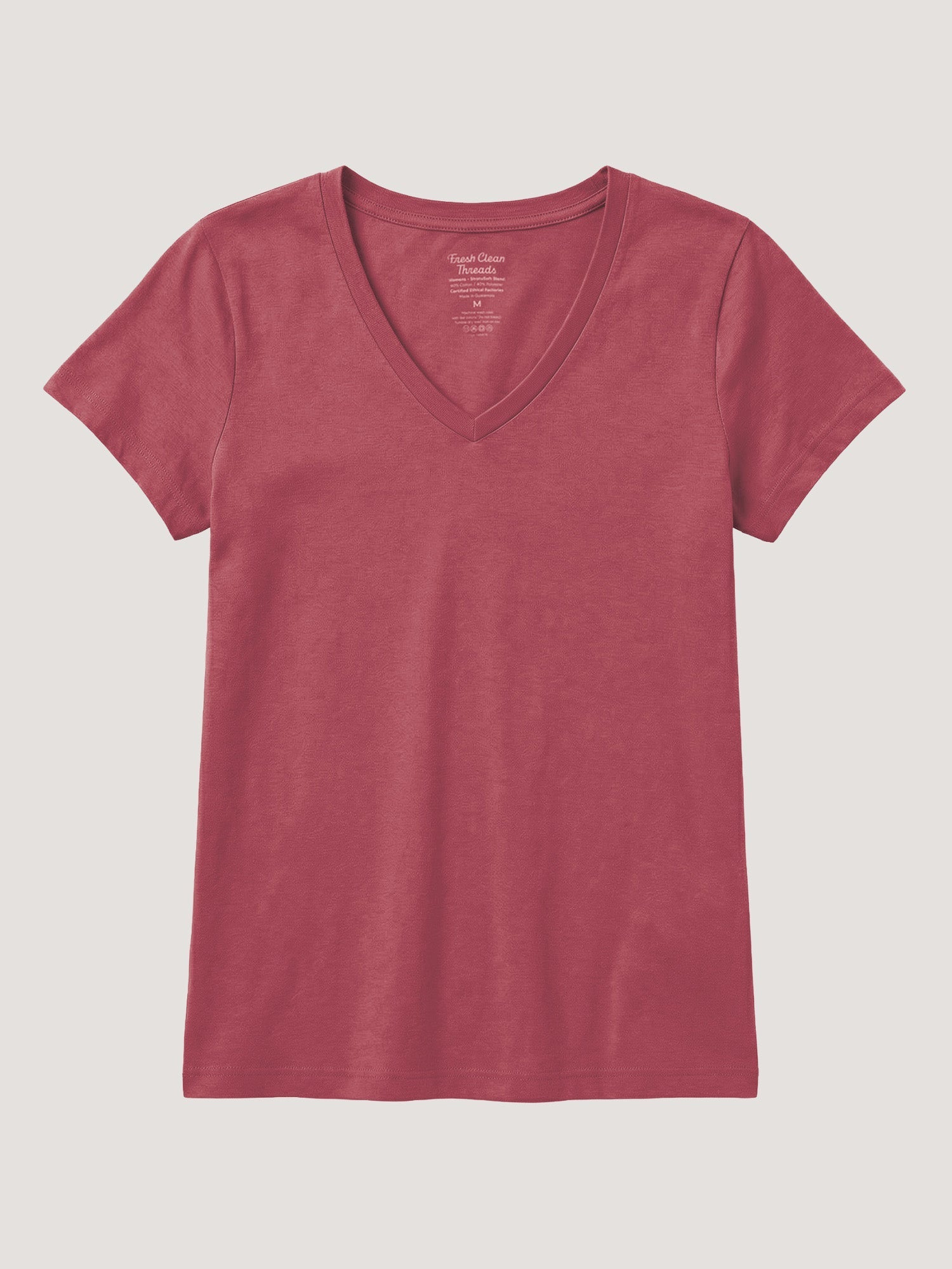 Women's Coral V-Neck