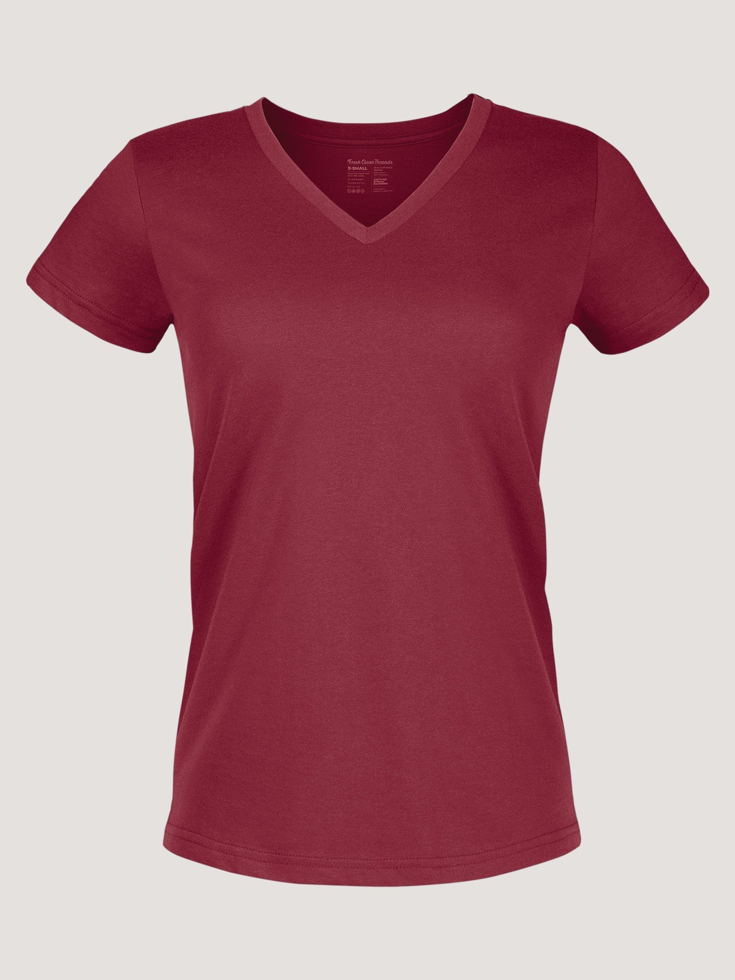 Women's Cosmic Red V-Neck