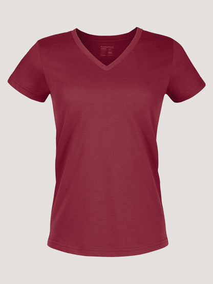 Women's Cosmic Red V-Neck
