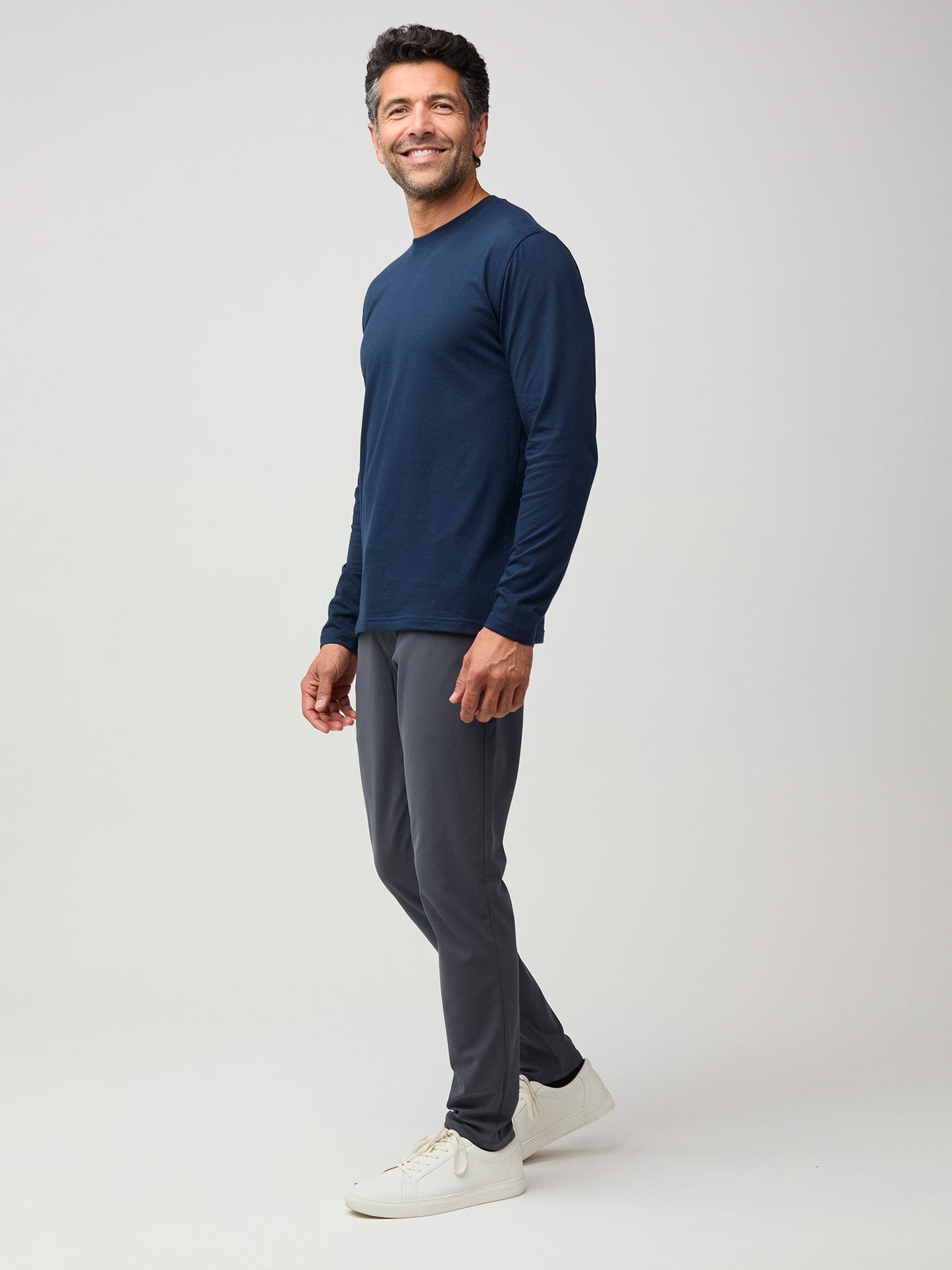 Dark Navy Long Sleeve Crew Neck