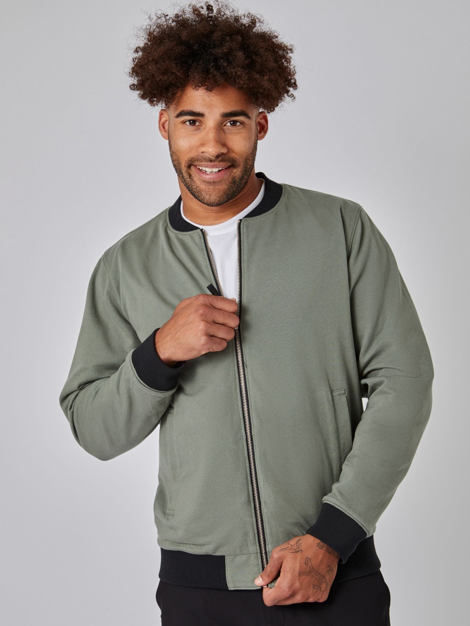 Mercury Green Reversible Bomber Jacket