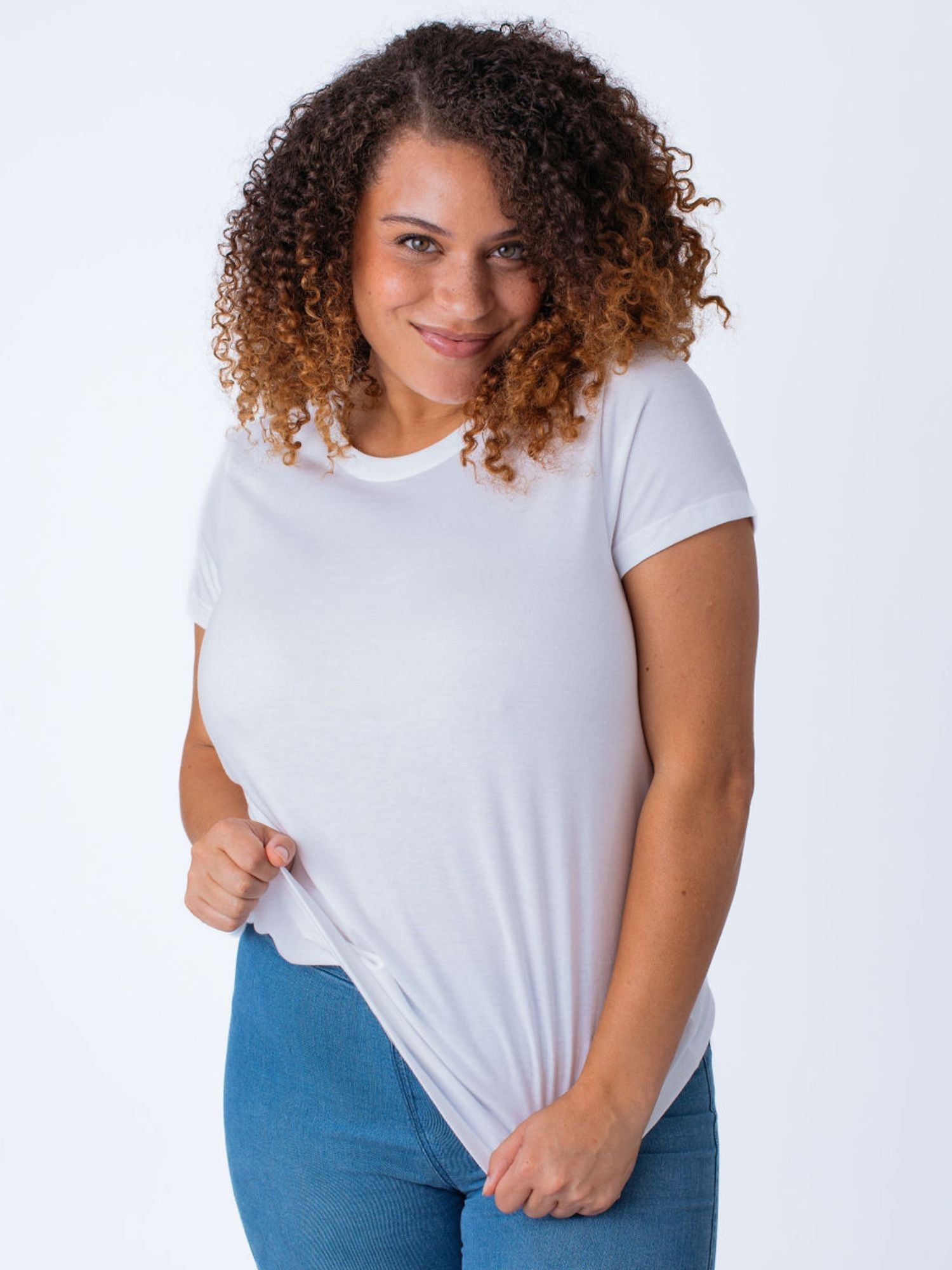 White Everyday Crew Neck Tee