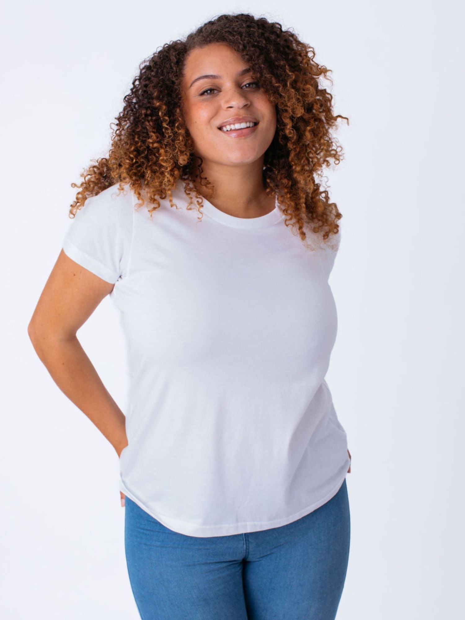 White Everyday Crew Neck Tee