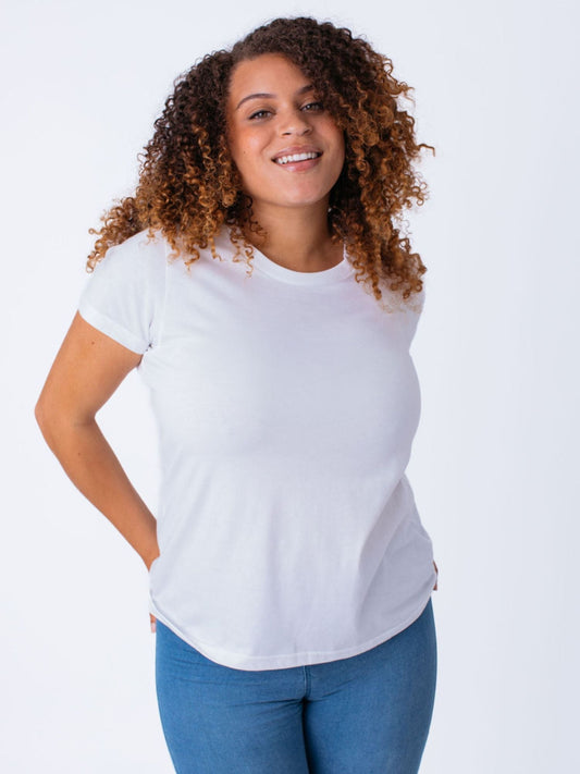 White Everyday Crew Neck Tee