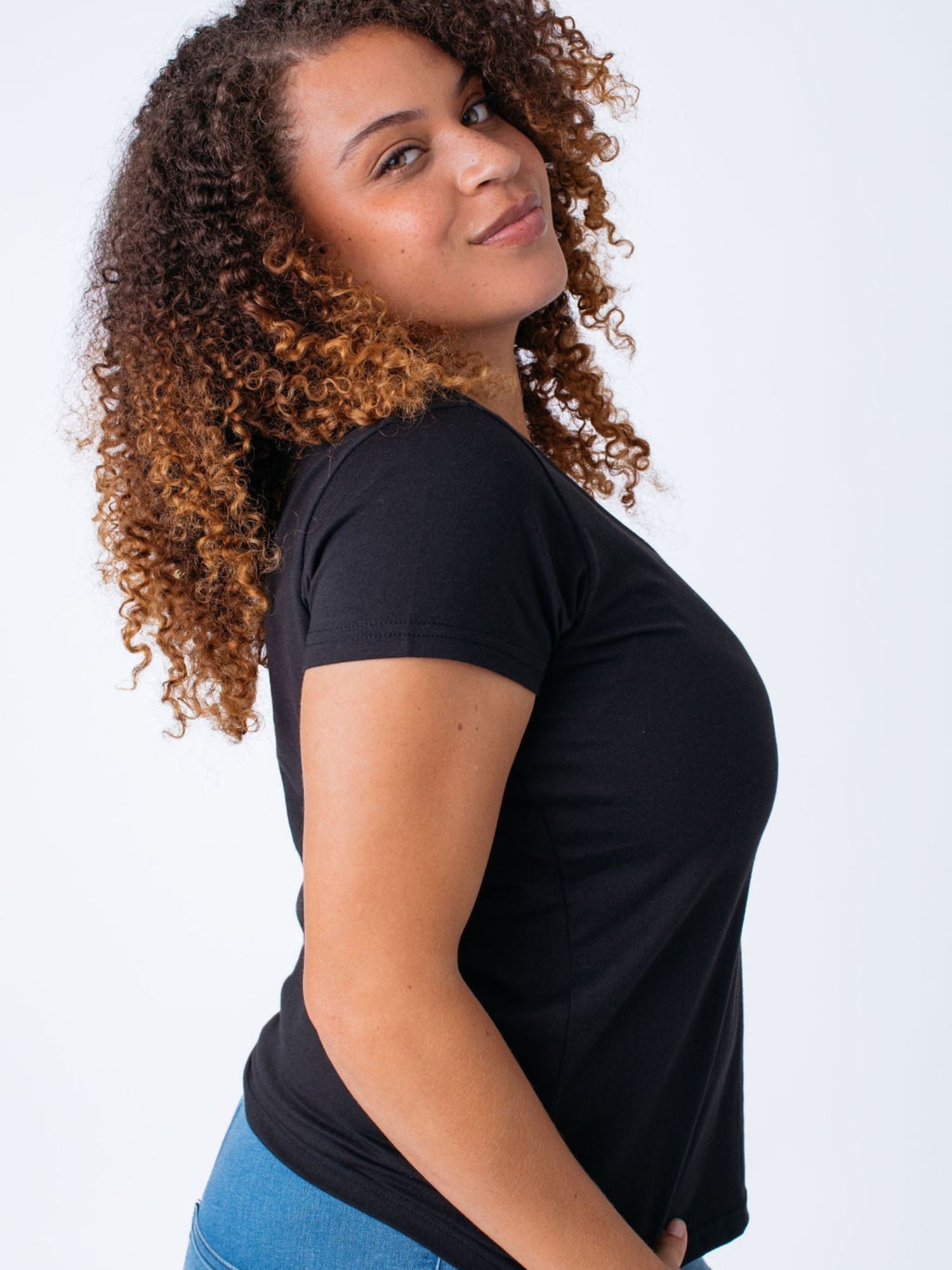Women's V-Neck All Black 5-Pack